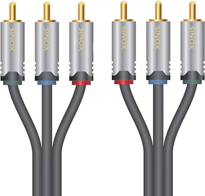 Image du produit Sinox HD Premium - Câble vidéo - vidéo composante - RCA x 3 (hane) à RCA x 3 (hane) - 1.5 m - skärma (1.50 m)