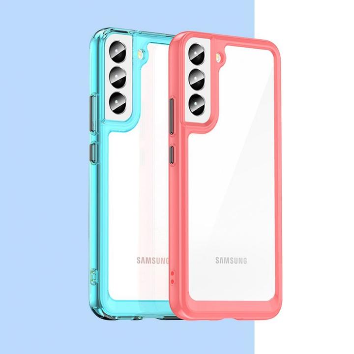 Actual product image Hurtel Outer Space Case Cover for Samsung Galaxy S22 + (S22 Plus) Hard Cover with Gel Frame Red (Samsung Galaxy S22+)