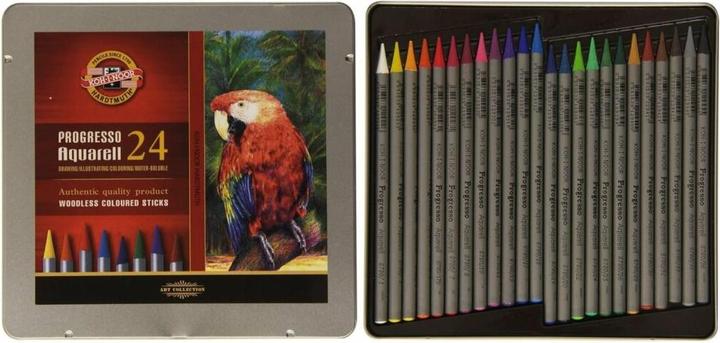 Actual product image Koh-i-Noor Watercolour pencils without wood Progresso 24 colours (24x)