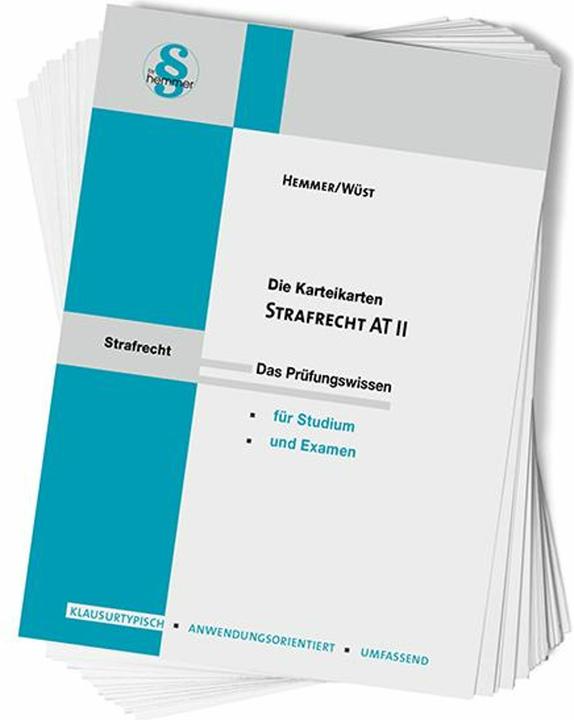 Produktbild Karteikarten Strafrecht AT II (108 x)