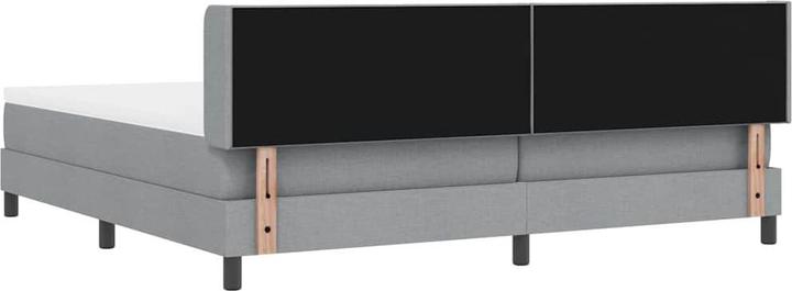 Image du produit vidaXL Boxspringbett Mit Matratze Stoff Hellgrau (200 x 200 cm)