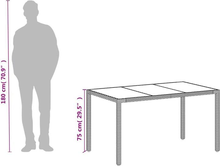 Produktbild vidaXL Gartentisch (150 x 90 x 75 cm)