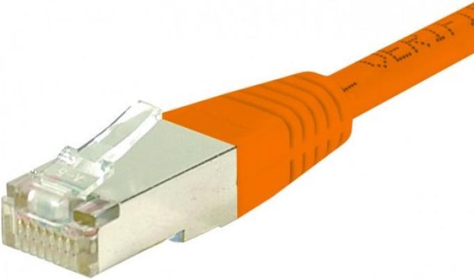 Actual product image Exertis Connect Patch cable S/FTP, PiMF, CAT.6, orange, 0.5 m Patch cable with particularly narrow bend protection (S/FTP, CAT6, 0.50 m)