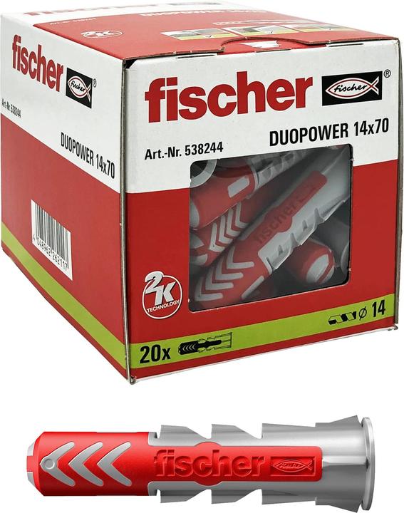 Image du produit Fischer Cheville DUOPOWER (20 pcs)