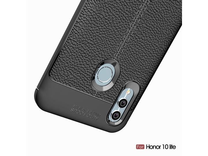 Actual product image Screenguard Honor 10 Lite Case Leather Design TPU Cover (Honor 10 Lite)
