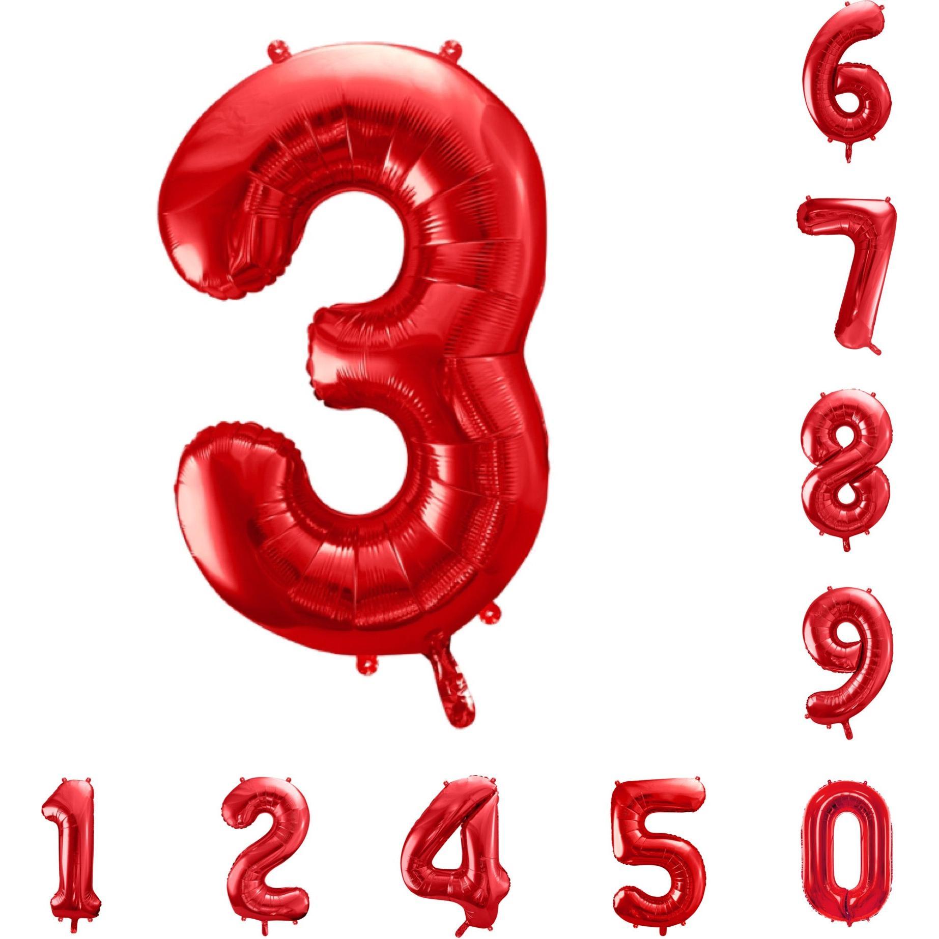 Thumbnail - Partydeco Folienballon Zahl 6