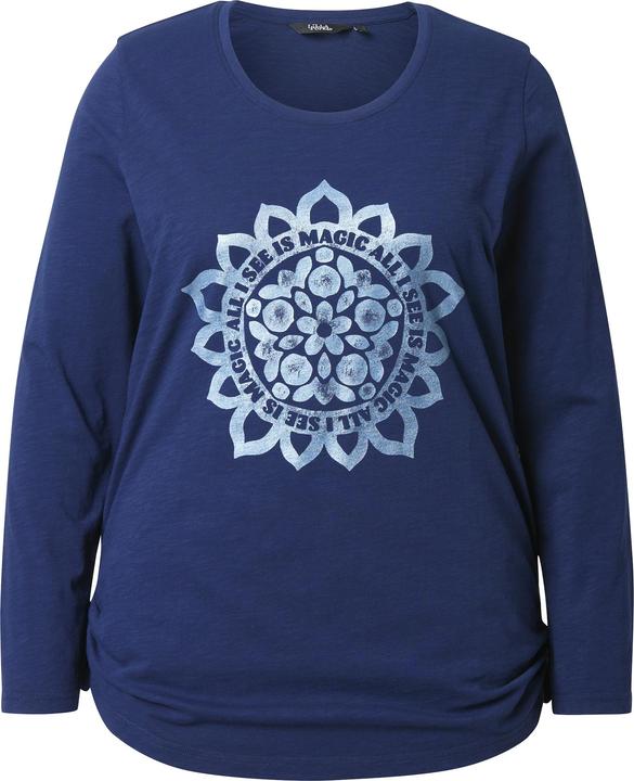 Produktbild Ulla Popken Shirt, Mandala, Rundhals, Langarm, Raffbänder (58)
