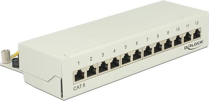 Delock 12-port desktop patch panel Cat.6, shielded