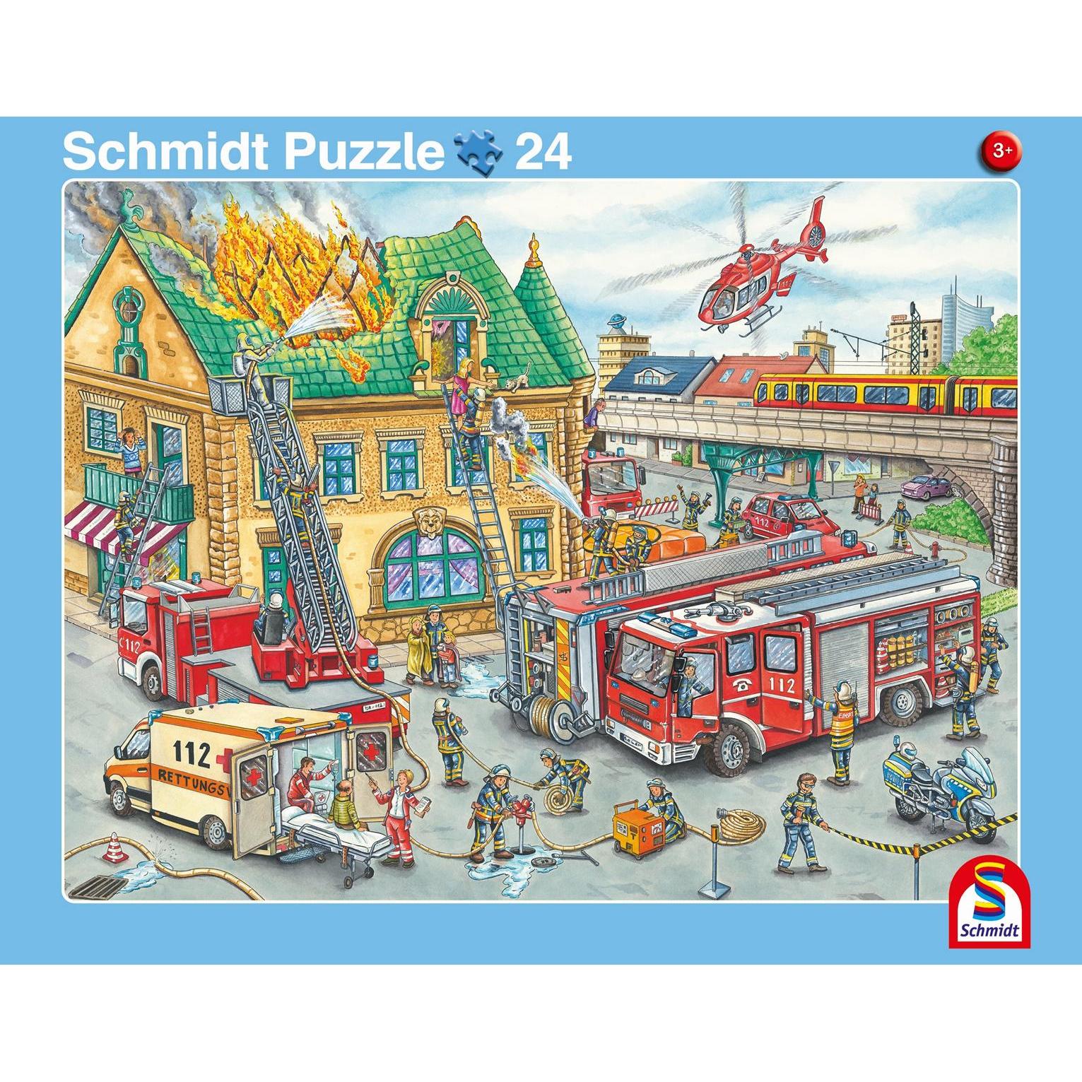 Thumbnail - Schmidt Spiele Puzzle - Polizei / Feuerwehr (40 Teile / 24 Teile) (40 Teile)
