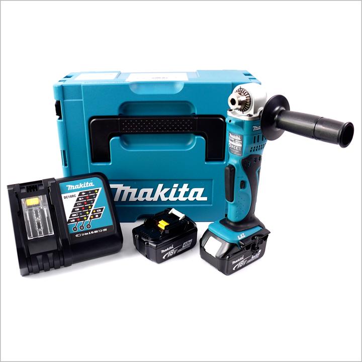 Produktbild Makita DDA 350 RMJ 18 V Akku Winkelbohrschrauber mit 2x 4,0 Ah Akku, Schnellladegerät im MAKPAC (Akkubetrieb)