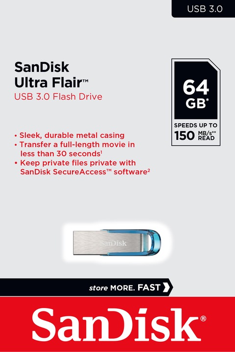 Produktbild SanDisk Ultra Flair (64 GB, USB 3.0, USB-A)