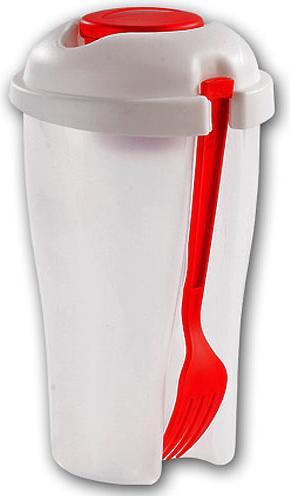 Rosenstein & Söhne Salat-to-go-Becher mit Dressingbehälter & Gabel