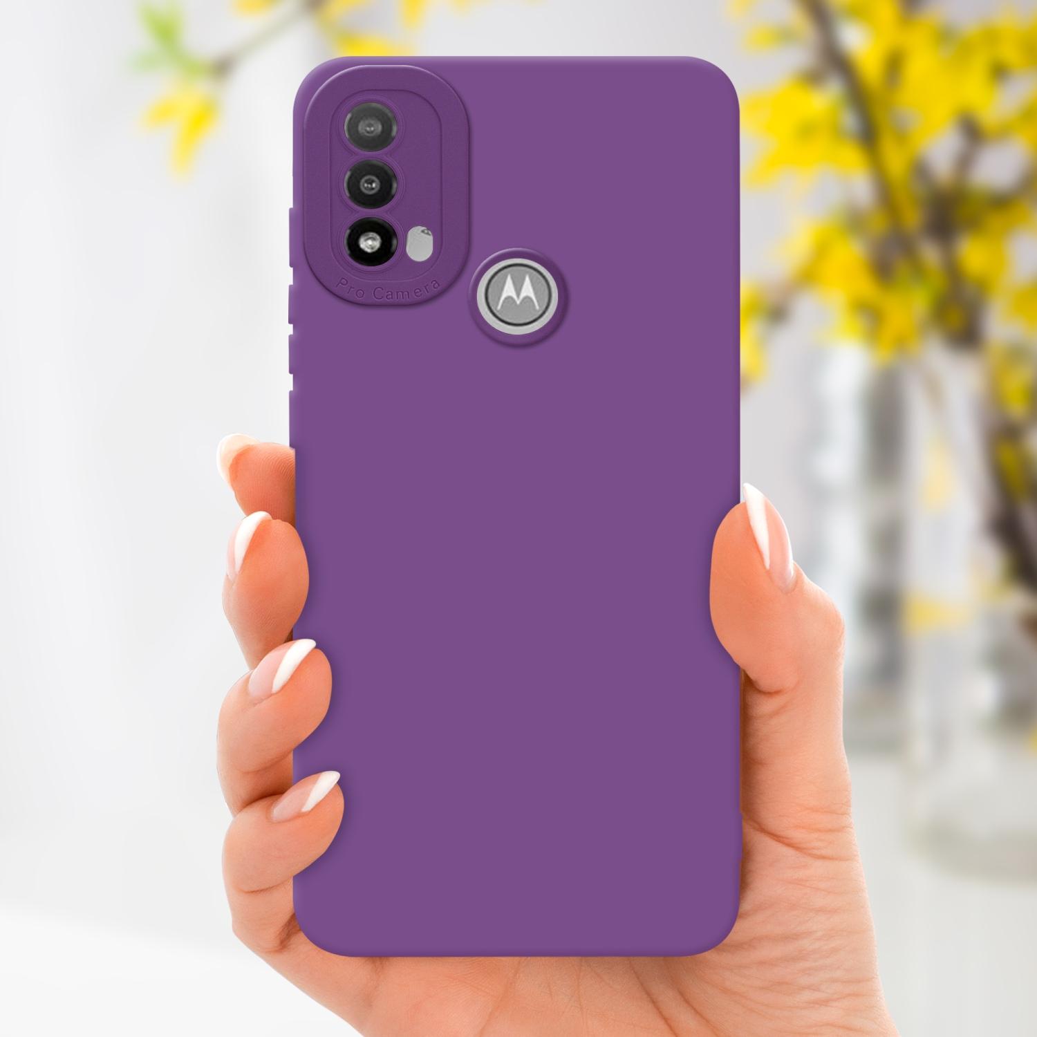 Thumbnail - Cadorabo Hülle für Motorola MOTO E20 im TPU Fluid LM162 Style (Motorola Moto E20), Smartphone Hülle, Violett