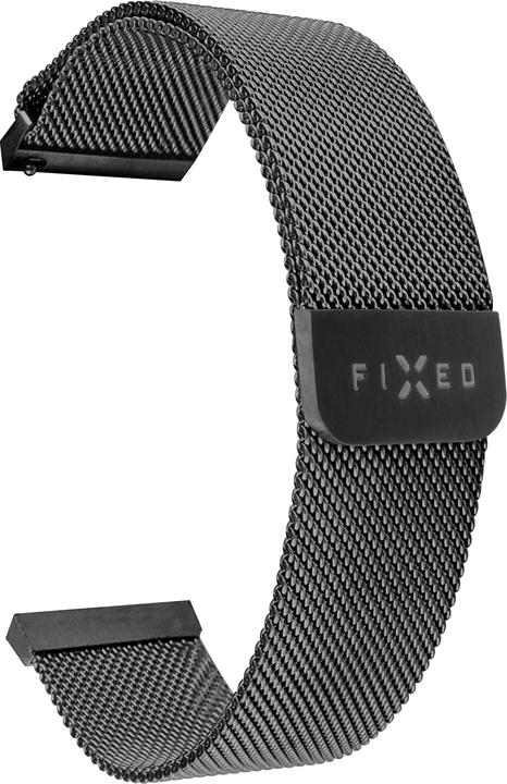 Image du produit Fixed Mesh metal rem til Smartwatch Universal 22 mm Sort (22 mm, Acier inoxydable)