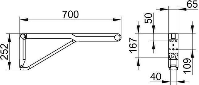Actual product image Keuco WC support handle AXESS black matt/black 700mm
