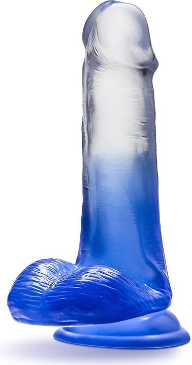 Actual product image Blush B Yours Stella Blue - 6 Inch Length 1.25 Inches Width Realistic Feel Dildo - Sturdy Suction Cu