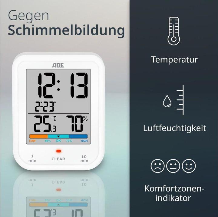 Produktbild ADE Funkuhr Weiss
