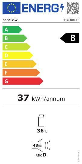 Energy Label EcoFlow Glacier (38 l)