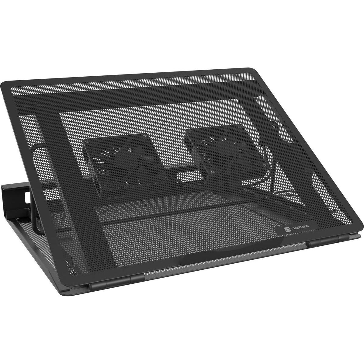 Genesis Stojan pod notebook Natec TERN 2 PLUS, 12,1-17,3", 2 ventilátory, Supporto per notebook, Nero