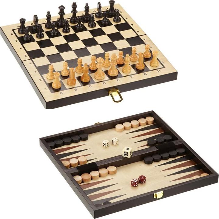 Actual product image Philos Chess Backgammon Checkers Set