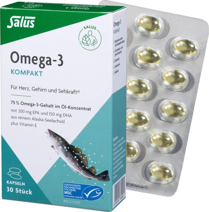 Immagine prodotto Salus Omega-3 Compatto Olio di Pollock Capsule (30 Pezzo/i, Pillole, 48 g)