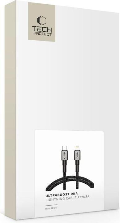 Image du produit Tech-Protect UltraBoost DNA USB-C / Lightning PD27W/3A cable 100 cm - gray (1 m, 27 W)