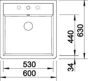 Produktbild Blanco Panor 60 (Aufsatzspülbecken, 60 cm, 63 cm)