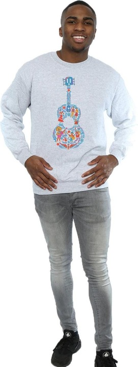 Actual product image Disney Mens Coco Guitar Pattern Sweatshirt (XL)