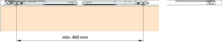 Actual product image HAWA Ammortizzatori per porte scorrevoli Eku H/G 15... 26 kg 057.3173.072