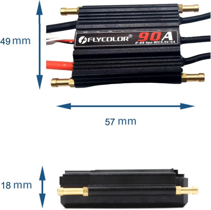 Produktbild Flycolor Wasserdichter Brushless ESC für Modellschiff