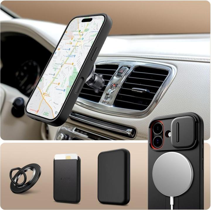 Produktbild Tech-Protect Kevlar Aura MagSafe Case für iPhone 17 - Schwarz (Apple iPhone 17)