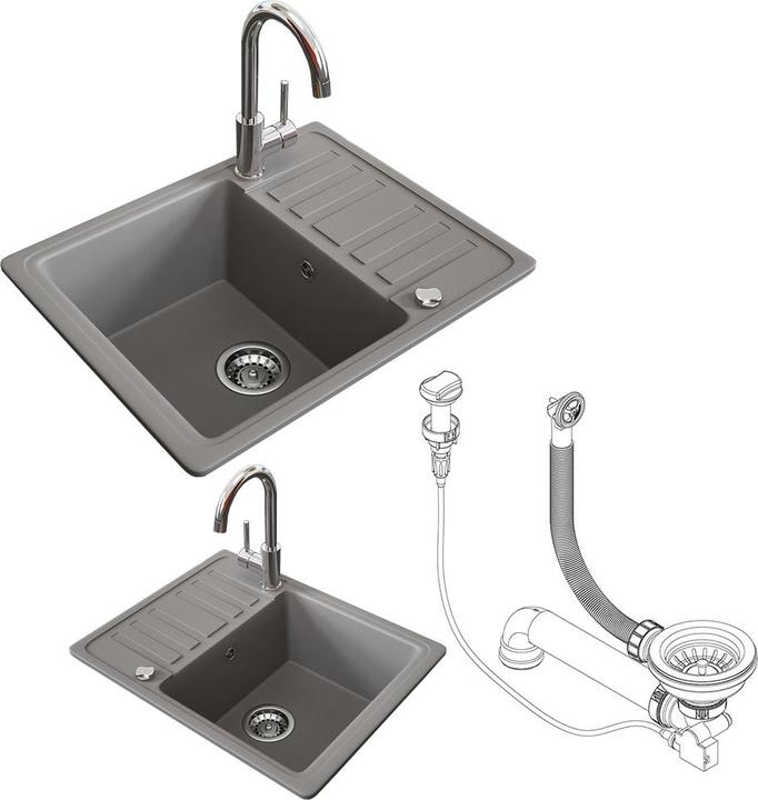 Produktbild Bergström mit Trockenplatz (Einbauspüle mit Abtropffläche, 46 cm, 58 cm)