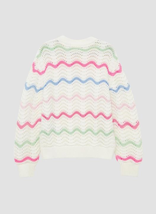 Actual product image S.Oliver Strickpullover Weicher Strickpullover im Loose Fit mit Ajourmuster (98)