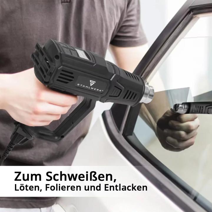 Actual product image Stahlwerk HP-2001 PRO hot air gun with 600 degrees and 2,000 W