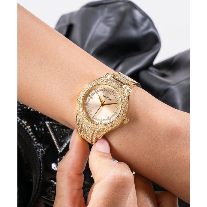 Produktbild Guess P GLD CS W/ CRYS / SUN CHAMP GLITZ DL / P GLD BRCT W/ CRYS Armbanduhr (36 mm)