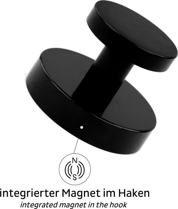 Actual product image Silwy Magnetic hook 1 piece, black (1x)