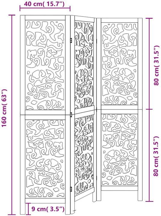 Produktbild vidaXL Paravent
