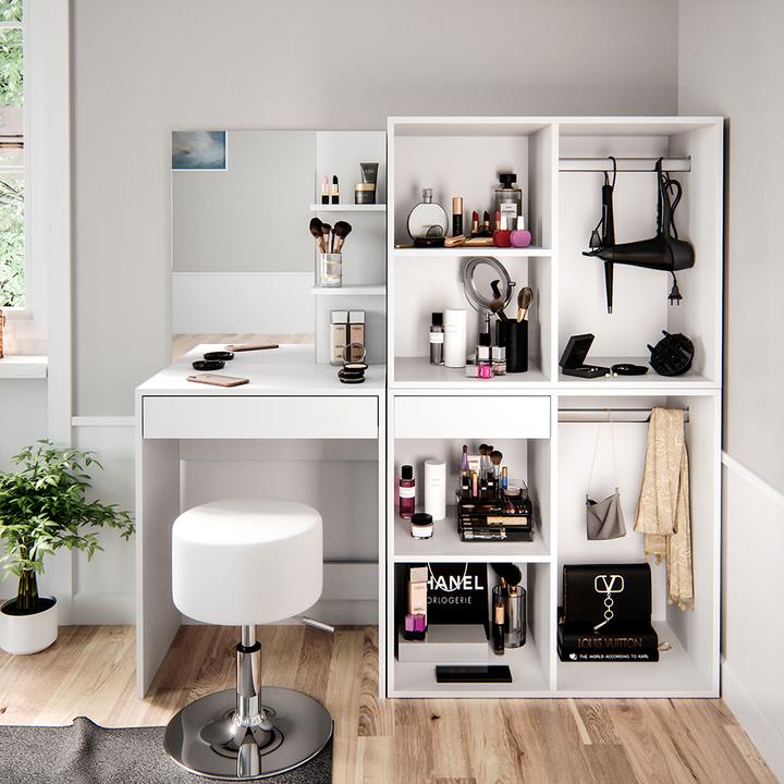Produktbild Vicco Isabelle mit Hocker und Schrank (140 x 40 x 140 cm)