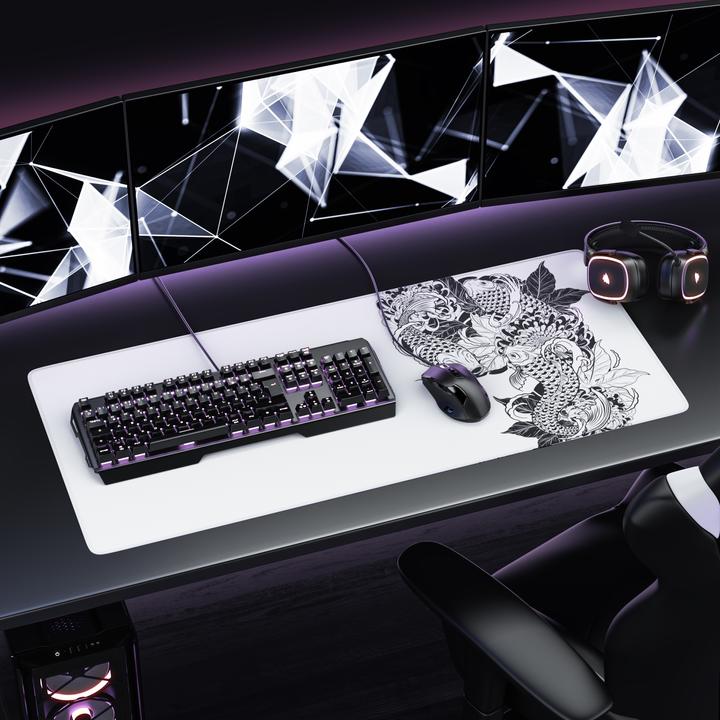 Produktbild Titanwolf Gaming Mauspad, 900 x 400mm XXL Speed Gaming Mausmatte, Mousepad Extragrosse Fläche, Koi Tattoo 3 (XXL)