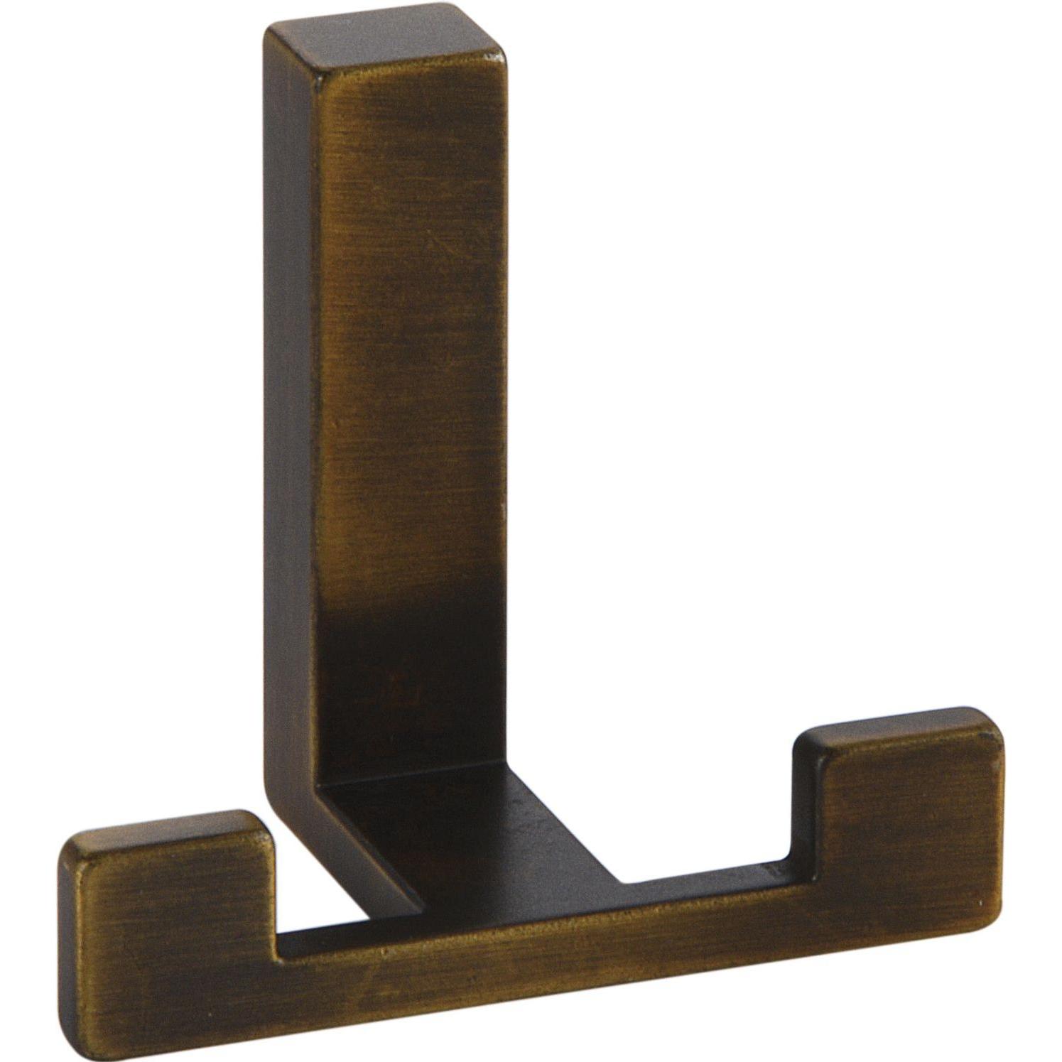 Siro, Garderobe + Kleiderhaken, Mantelhaken Doradus Garderobenhaken 70x61 mm Haken ZN Messing schwarz gebürstet