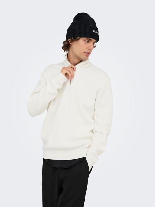 Produktbild Only & Sons Onsphil Reg 12 Struc Half Zip Knit Noos (XL)