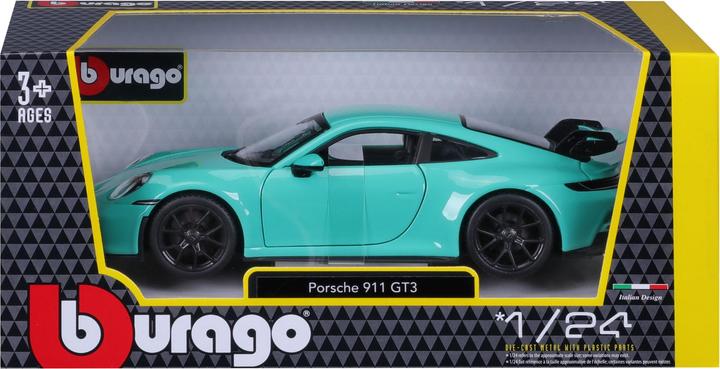 Actual product image Bburago Porsche 911 GT3 (1 piece - green or orange)