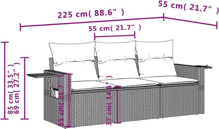 Produktbild vidaXL Garten Sofagarnitur