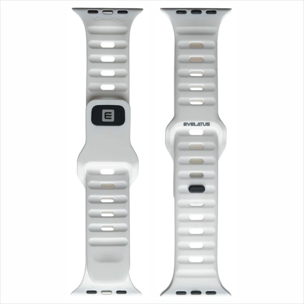 Evelatus Strap Watch 42/44/45 Sport Silicone Loop White (Silicone), Cinturini per orologi, Bianco
