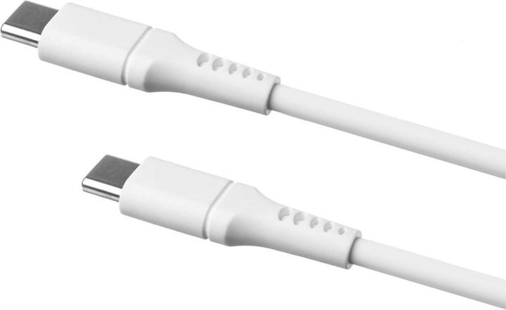 Actual product image Fixed Liquid Silicone Cable USB-C/USB-C, 1,2m, 60W, white (1.20 m, USB 2.0, 60 W)