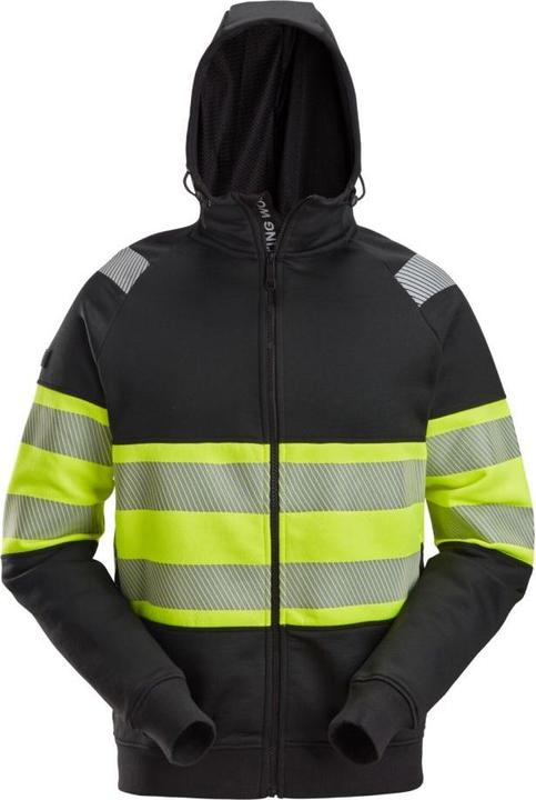 Actual product image Snickers Workwear 28380466006 High-Vis Klasse 1, Kapuzenpulli mit Reissverschluss Gelb HV L (S)