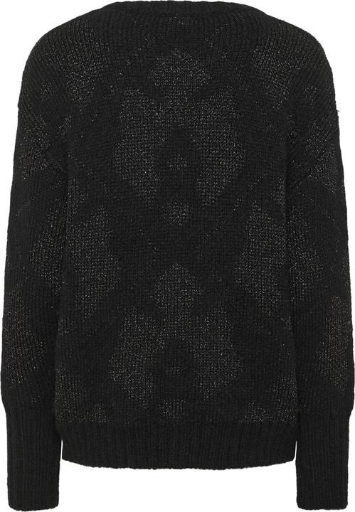 black silver lurex jacquard