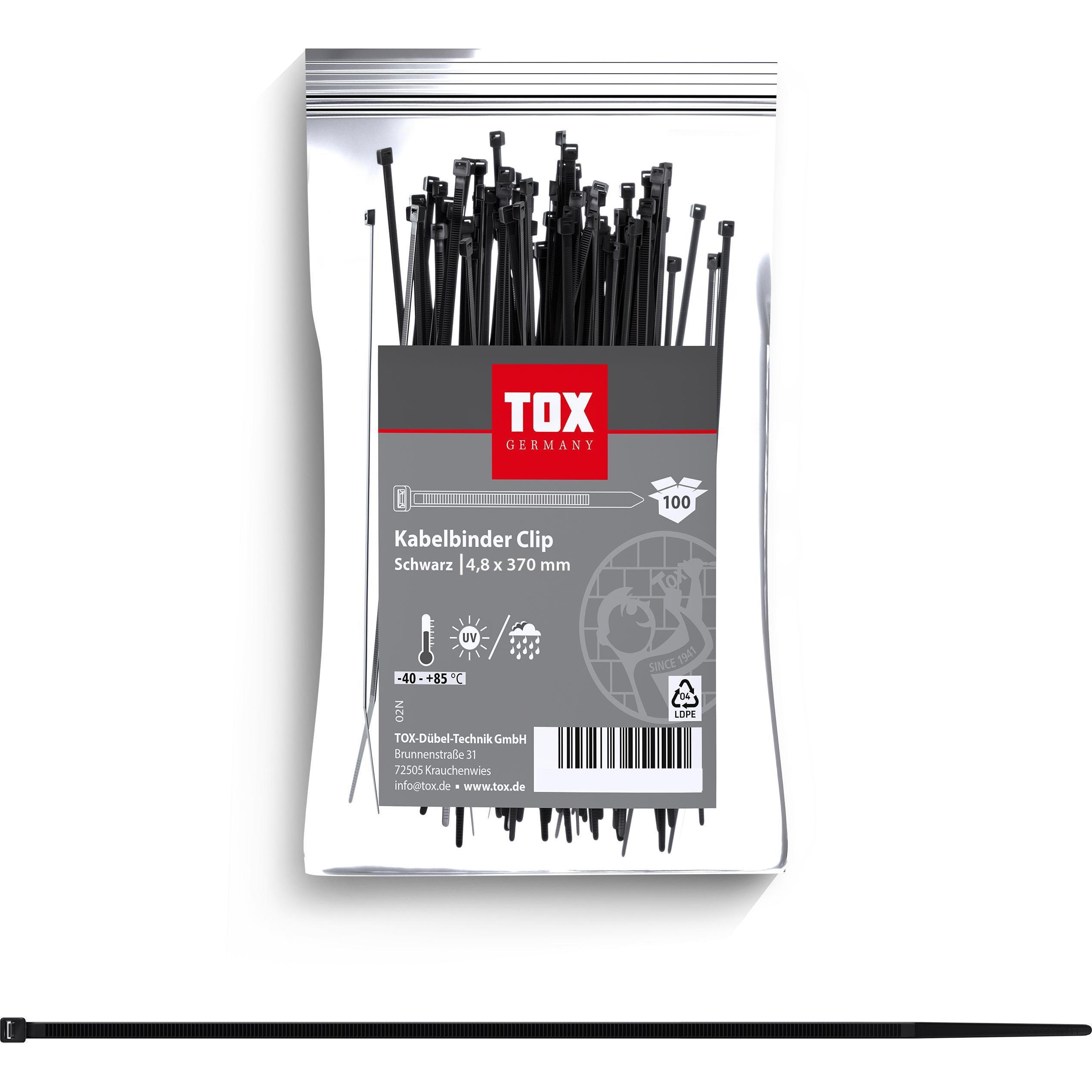 Tox, Kabelbinder, Kabelbinder Clip 4,8x370 (100 Stk.) (370 mm, 100 Stk.)