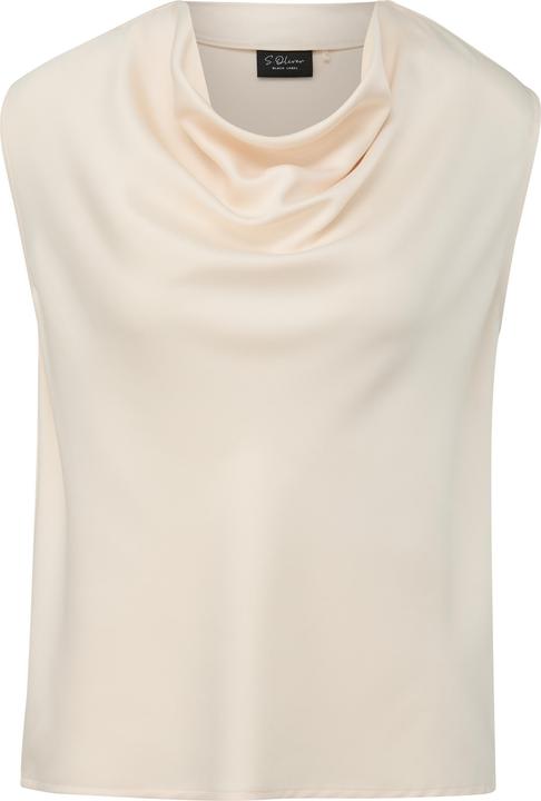 Immagine prodotto s.Oliver Ärmellose Satin-Bluse mit Wasserfall-Ausschnitt im Regular Fit (48)