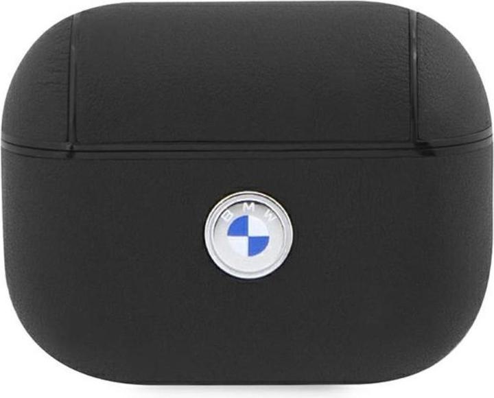 Produktbild BMW BMAP2SSLBK AirPods Pro 2 cover czarny/black Geniune Leather Silver Logo (Kopfhörer Hülle)